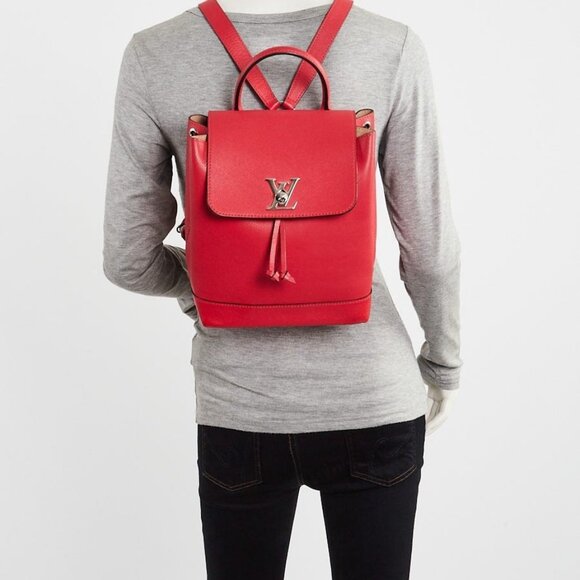 Louis Vuitton Poppy Leather Lockme Backpack - Picture 1 of 12